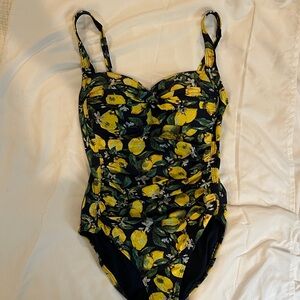 Lemon Print Kids Swimsuit